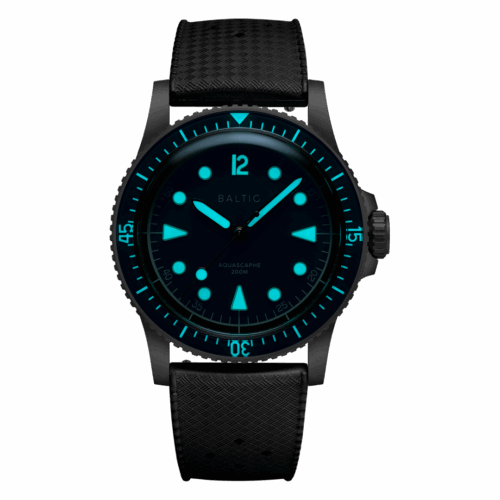 Aquascaphe MK2 - 37mm - Blue - Rubber Classic Black - Medium