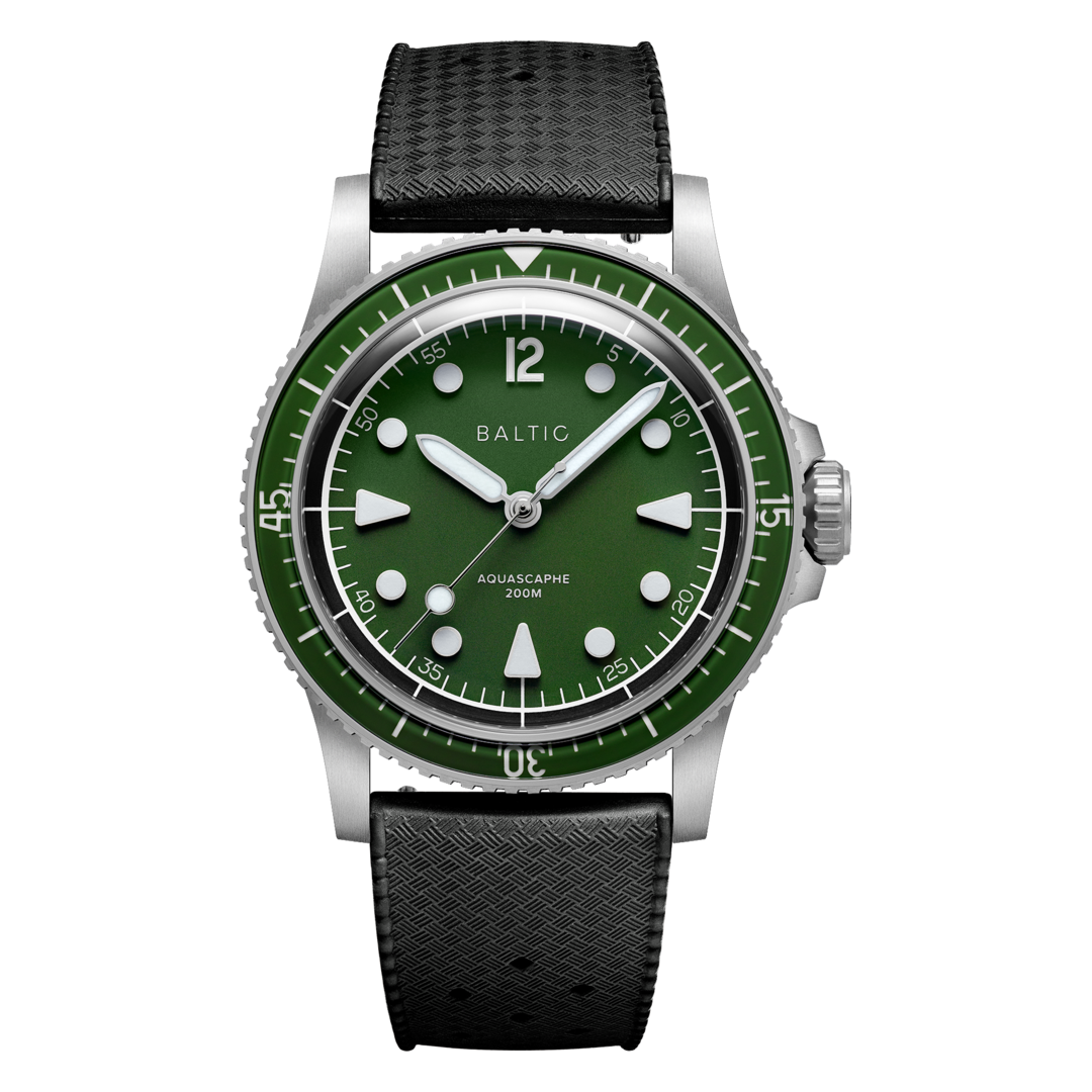 Aquascaphe MK2 - 37mm - Green - Rubber Classic Black - Medium