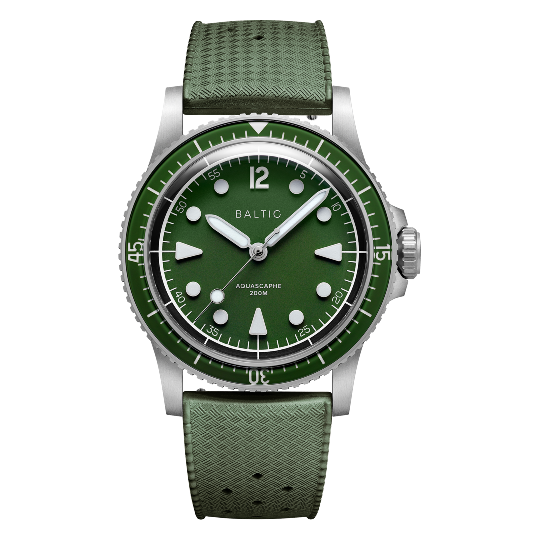 Aquascaphe MK2 - 37mm - Green - Rubber Classic Green - Medium