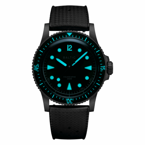 Aquascaphe MK2 - 37mm - Green - Rubber Classic Black - Medium
