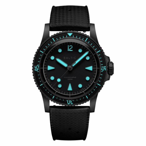 Aquascaphe MK2 - 37mm - Grey - Rubber Classic Black - Medium