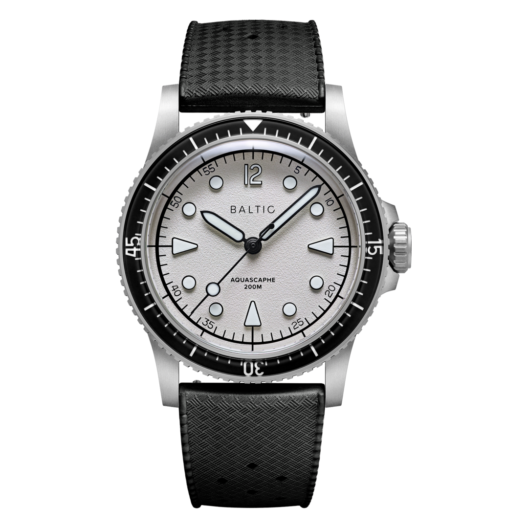 Aquascaphe MK2 - 37mm - Warm Silver - Rubber Classic Black - Medium