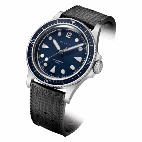 Aquascaphe MK2 - 37mm - Blue - Rubber Classic Black - Medium