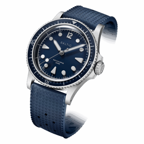 Aquascaphe MK2 - 37mm - Blue - Rubber Classic Blue - Medium