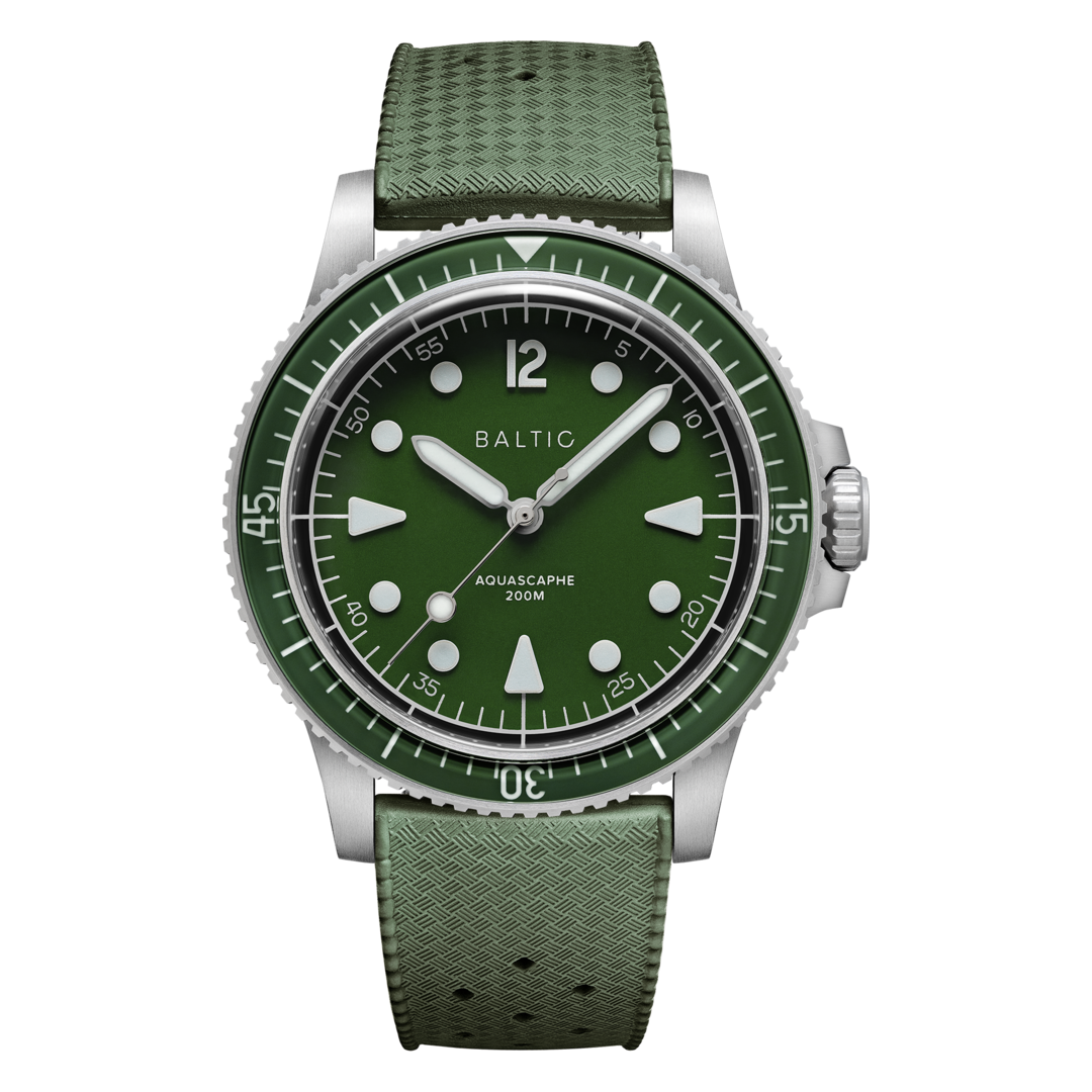 Aquascaphe MK2 - 39,5mm - Green - Rubber Classic Green - Medium