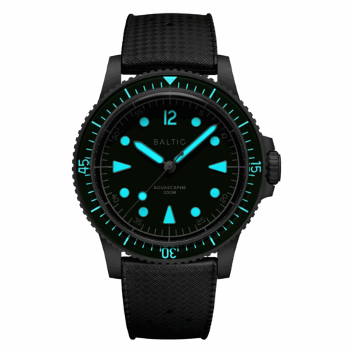 Aquascaphe MK2 - 39,5mm - Green - Rubber Classic Black - Medium