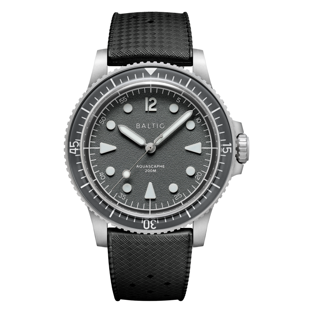 Aquascaphe MK2 - 39,5mm - Grey - Rubber Classic Black - Medium