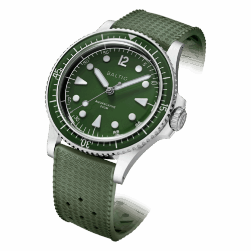 Aquascaphe MK2 - 39,5mm - Green - Rubber Classic Green - Medium