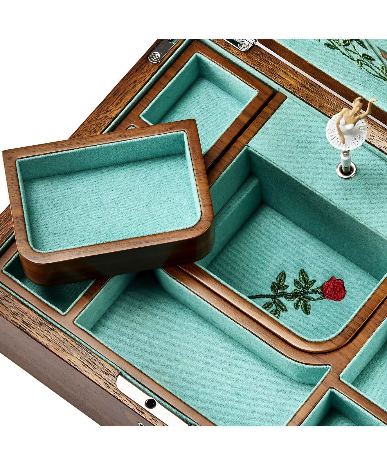 Ballet Musical Jewellery Box – Sleeping Beauty Walnut Wood 190116