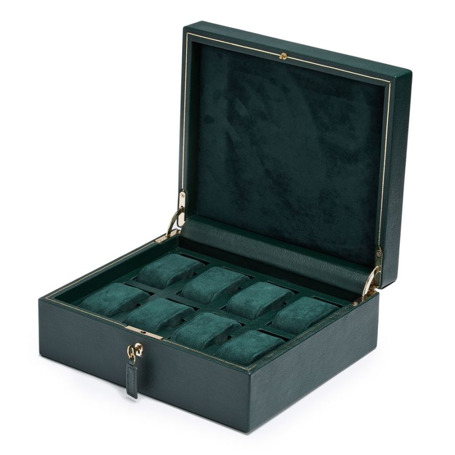British Racing 8 PC Watch Box Green 792641